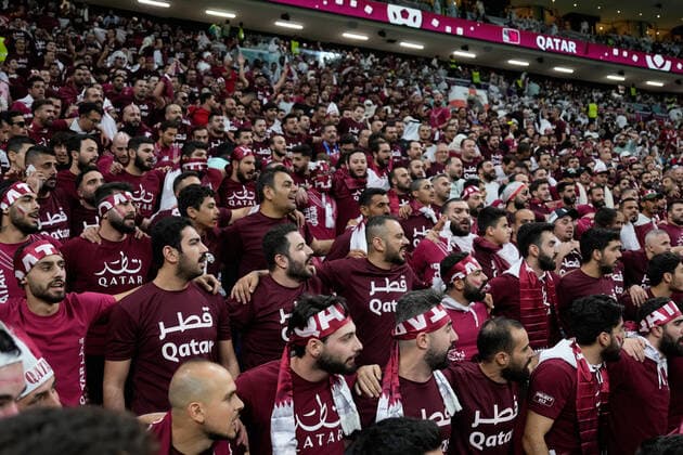 Qatar fans (QAT), NOVEMBER 20, 2022 - Football Soccer : FIFA World Cup, WM, Weltmeisterschaft, Fussball Qatar 2022 Group A match between Qatar 0-2 Ecuador at Al Bayt Stadium in Al Khor, Qatar.  (204333166)