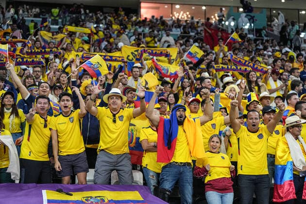 Qatar v Ecuador: Group A - FIFA World Cup, WM, Weltmeisterschaft, Fussball Qatar 2022 Fans of Ecuador team during FIFA World Cup Qatar 2022 Group A match between Qatar and Ecuador at Al Bayt Stadium on 20 November 2022 in Al Khor, Qatar. Al Khor Qatar  Copyright: xAymanxArefx originalFilename:aref-notitle221120_npcu1.jpg
