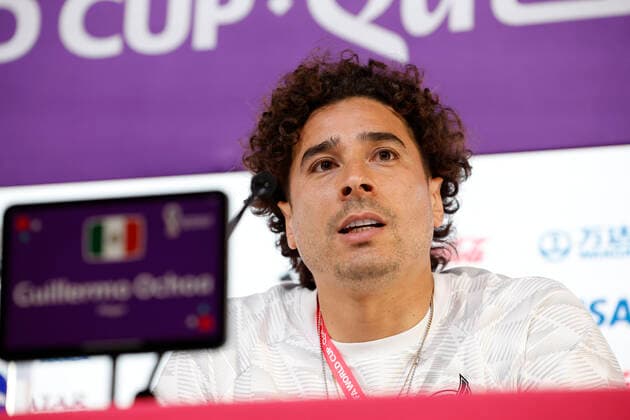 Mexico s goalkeeper Guillermo Ochoa attends a press conference, PK, Pressekonferenz at the Qatar National Convention Center in Doha, Qatar, 21 November 2022. Mexico will play Poland in their group C match of the FIFA World Cup, WM, Weltmeisterschaft, Fussball 2022 on 22 November. Mexico press conference !ACHTUNG: NUR REDAKTIONELLE NUTZUNG!  Copyright: xJoséxMendezx EVE436 20221121-9d4fb44573f5bd816413708eef909490d3d28e8e