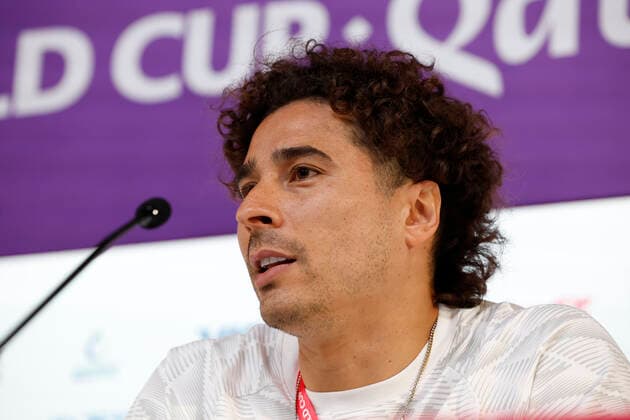 Mexico s goalkeeper Guillermo Ochoa attends a press conference, PK, Pressekonferenz at the Qatar National Convention Center in Doha, Qatar, 21 November 2022. Mexico will play Poland in their group C match of the FIFA World Cup, WM, Weltmeisterschaft, Fussball 2022 on 22 November. Mexico press conference !ACHTUNG: NUR REDAKTIONELLE NUTZUNG!  Copyright: xJoséxMendezx EVE427 20221121-9b39fb8e789bb41b0dd92e77d8fef8b8641a7ccb
