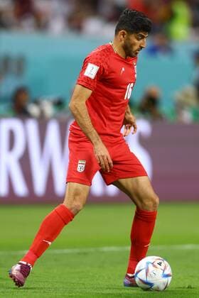 Mandatory Credit: Photo by Kieran McManus Shutterstock (13626356hh) Mehdi Torabi of Iran England v Iran, FIFA World Cup, WM, Weltmeisterschaft, Fussball 2022, Group B, Football, Khalifa International Stadium, Ar-Rayyan, Qatar - 21 Nov 2022 Editorial Use Only England v Iran, FIFA World Cup 2022, Group B, Football, Khalifa International Stadium, Ar-Rayyan, Qatar - 21 Nov 2022 Editorial Use Only  Copyright: xKieranxMcManus Shutterstockx 13626356hh