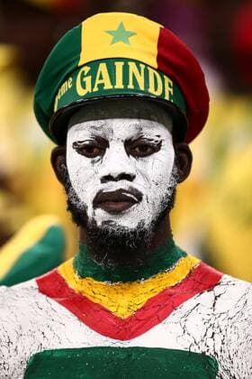Mandatory Credit: Photo by Michael Zemanek Shutterstock (13626368et) Senegal fans Senegal v Netherlands, FIFA World Cup, WM, Weltmeisterschaft, Fussball 2022, Group A, Football, Al Thumama Stadium, Doha, Qatar - 21 Nov 2022 Editorial Use Only Senegal v Netherlands, FIFA World Cup 2022, Group A, Football, Al Thumama Stadium, Doha, Qatar - 21 Nov 2022 Editorial Use Only  Copyright: xMichaelxZemanek Shutterstockx 13626368et