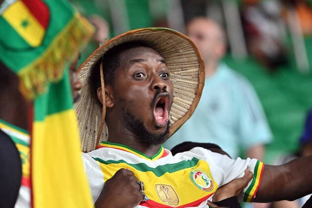 Fan,Fussballfan aus dem Senegal. Spiel 2,Gruppe A Senegal (SEN) - Niederlande (NED) 0-2 am 21.11.2022, Al Thumama Stadium. Fussball Weltmeisterschaft 20122 in Katar vom 20.11. - 18.12.2022 *** Fan,Football fan from Senegal Match 2,Group A Senegal SEN Netherlands NED 0 2 on 21 11 2022, Al Thumama Stadium Football World Cup 20122 in Qatar from 20 11 18 12 2022
