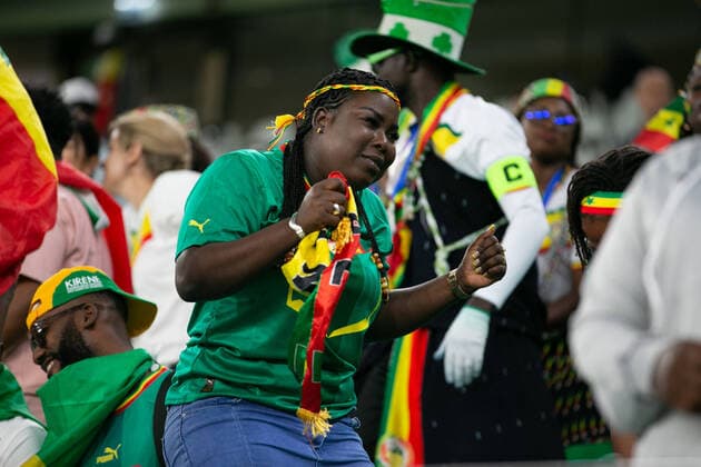 Al Thumama Stadium DOHA, QATAR - NOVEMBER 21: Supporter of Senegal before the FIFA World Cup, WM, Weltmeisterschaft, Fussball Qatar 2022 group A match between Senegal and Netherlands at Al Thumama Stadium on November 21, 2022 in Doha, Qatar. (Photo by Florencia Tan Jun PxImages) (Florencia Tan Jun SPP)  Copyright: xFlorenciaxTanxJunx xSPPx spp-en-FlTaJu-ftj221121007_sen-net