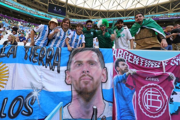 Fans during the FIFA World Cup, WM, Weltmeisterschaft, Fussball Qatar 2022 Group C match between Argentina and Saudi Arabia at Lusail Stadium, Lusail, Qatar on 22 November 2022. Copyright: xPeterxDovganx 34630006