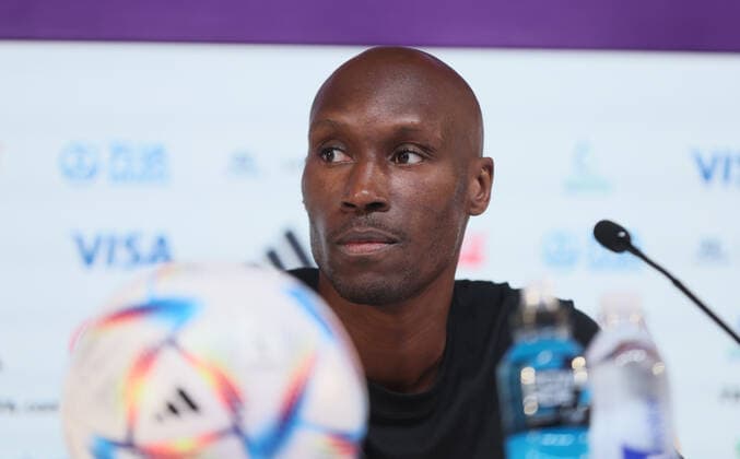 Canada s Atiba Hutchinson pictured during a press conference, PK, Pressekonferenz of the national soccer team of Canada, at Qatar National Convention Center QNCC, in Doha, State of Qatar, Tuesday 22 November 2022. Canada will be the first adversary of the Belgian Red Devils in group F of the FIFA 2022 World Cup in Qatar. BRUNOxFAHY  x52816007x