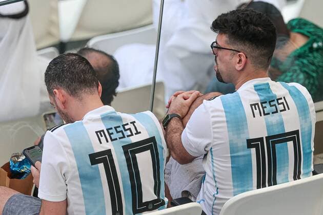 RECORD DATE NOT STATED November 22, 2022. - Lusail, Qatar. - Lusail Stadium. FIFA World Cup, WM, Weltmeisterschaft, Fussball 2022. Group C. Match Argentina - Saudi Arabia. In picture: Argentina fans DmitryxGolubovich