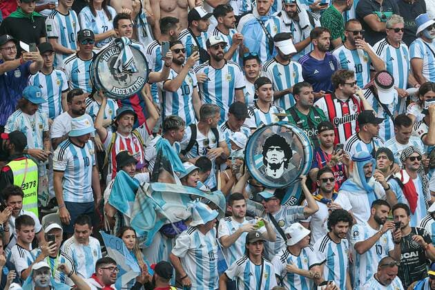 RECORD DATE NOT STATED November 22, 2022. - Lusail, Qatar. - Lusail Stadium. FIFA World Cup, WM, Weltmeisterschaft, Fussball 2022. Group C. Match Argentina - Saudi Arabia. In picture: Argentina fans DmitryxGolubovich