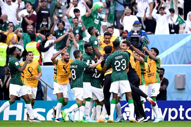 Sport Bilder des Tages AL DAWSARI Salem Kapitaen Team Saudi Arabien Jubelt nach seinem Tor zum 1 : 2 Endstand FIFA World Cup, WM, Weltmeisterschaft, Fussball 2022 in Qatar Vorrundenspiel Gruppe C Argentinien - Saudi Arabien am 22.11.2022 im Lusail Stadion in AL DAAYEN DFL REGULATIONS PROHIBIT ANY USE OF PHOTOGRAPHS as IMAGE SEQUENCES and or QUASI-VIDEO *** AL DAWSARI Salem Kapitaen Team Saudi Arabia cheers after his goal to 1 2 final score FIFA World Cup 2022 in Qatar preliminary round match Group C Argentina Saudi Arabia on 22 11 2022 at Lusail Stadium in AL DAAYEN DFL REGULATES PROHIBIT ANY USE OF PHOTOGRAPHS as IMAGE SEQUENCES and or QUASI VIDEO Copyright: xLacixPerenyix