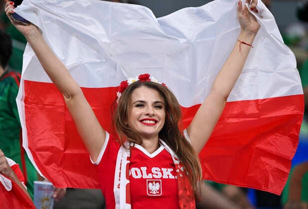 (221122) -- DOHA, Nov. 22, 2022 -- A fan cheers prior to the Group C match between Mexico and Poland of the 2022 FIFA World Cup, WM, Weltmeisterschaft, Fussball at Ras Abu Aboud (974) Stadium in Doha, Qatar, Nov. 22, 2022. ) (SP)QATAR-DOHA-2022 WORLD CUP-GROUP C-MEX VS POL ChenxCheng 