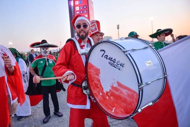 RECORD DATE NOT STATED FIFA World Cup, WM, Weltmeisterschaft, Fussball Qatar 2022 Mexico vs Poland Fans o Aficion during the game Mexico vs Poland, Corresponding to Group C of the FIFA World Cup Qatar 2022, at 974 Stadium, Ras Abu Aboud, November 22, 2022. <br><br> Fans o Aficion durante el partido Mexico vs Polonia, correspondiente al Grupo C de la Copa Mundial de la FIFA Qatar 2022, en el Estadio 974, Ras Abu Aboud, 22 de noviembre de 2022. RAS ABU ABOUD DOHA QATAR  Copyright: xAdrianxMaciasx 20221122_6347