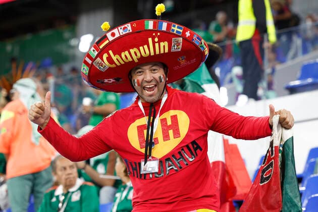 Mexican fan reacts during a FIFA World Cup, WM, Weltmeisterschaft, Fussball soccer match of the group phase between Mexico and Poland at 974 stadium in Doha, Qatar, 22 November 2022. QATAR 2022: Mexico vs. Polonia !ACHTUNG: NUR REDAKTIONELLE NUTZUNG!  Copyright: xEstebanxBibax GR2339 20221122-a15d96333ea455ae2e15c013f19ef036f2d1d7b6