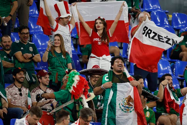 Fans attend a FIFA World Cup, WM, Weltmeisterschaft, Fussball soccer match of the group phase between Mexico and Poland at 974 stadium, Qatar, 22 November 2022. QATAR 2022: Mexico vs. Polonia !ACHTUNG: NUR REDAKTIONELLE NUTZUNG!  Copyright: xJoséxMéndezx GR2427 20221122-70a162b66ffa0718d40e67f444fd8ccb35fbd858