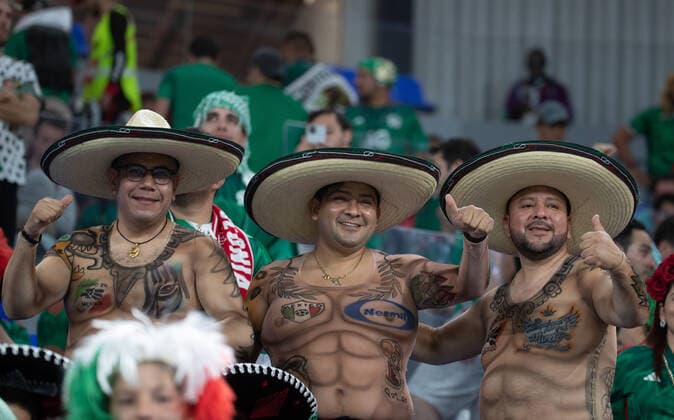 Sport Bilder des Tages Mexico vs Poland DOHA, CA - 22.11.2022: MEXICO VS POLAND - Party Mexico vs Poland, match corresponding to group C, valid for the first group stage of the 2022 FIFA World Cup, WM, Weltmeisterschaft, Fussball held at stadium 974. (Photo: Juan Antonio Sánchez Fotoarena) x2297233x  JuanxAntonioxSánchez