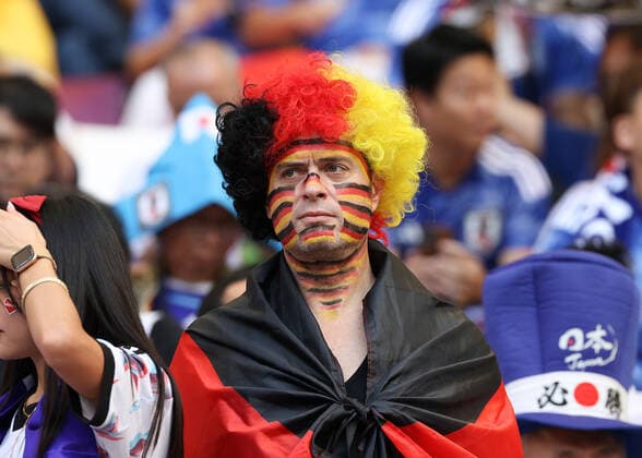 23rd November 2022; Khalifa International Stadium, Al Rayyan, Qatar; FIFA World Cup, WM, Weltmeisterschaft, Fussball Football, Germany versus Iran; Germany fan in fancy dress inside Khalifa International Stadium  ActionPlus12451960 JohnxPatrickxFletcher