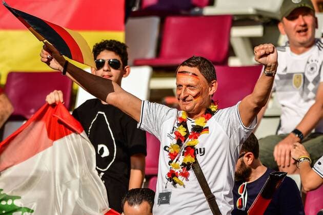 RECORD DATE NOT STATED FIFA World Cup, WM, Weltmeisterschaft, Fussball Qatar 2022 Germany vs Japan Fans o Aficion during the game Germany vs Japan, Corresponding to Group E of the FIFA World Cup Qatar 2022, at Khalifa International Stadium, Al Rayyan, Doha, November 23, 2022. <br><br> Fans o Aficion durante el partido Alemania vs Japon, correspondiente al Grupo E de la Copa Mundial de la FIFA Qatar 2022, en el Estadio Internacional Khalifa, Al Rayyan, Doha, 23 de noviembre de 2022. AL RAYYAN DOHA QATAR  Copyright: xIsaacxOrtizx 20221123_7390