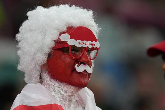 QAT, WM FIFA 2022, Group F, Belgien vs Kanada 23.11.2022, Khalifa International Stadium, Doha, QAT, WM FIFA 2022, Group F, Belgien vs Kanada, im Bild Fans der kanadischen Mannschaft auf den Tribünen..