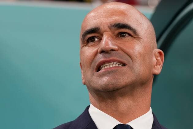 AR-RAYYAN, 23-11-2022 Ahmad Bin Ali Stadium, World Cup 2022 in Qatar game between Belgium and Canada, Belgium coach Roberto Martinez during the match Belgium - Canada  x19314125x Copyright: