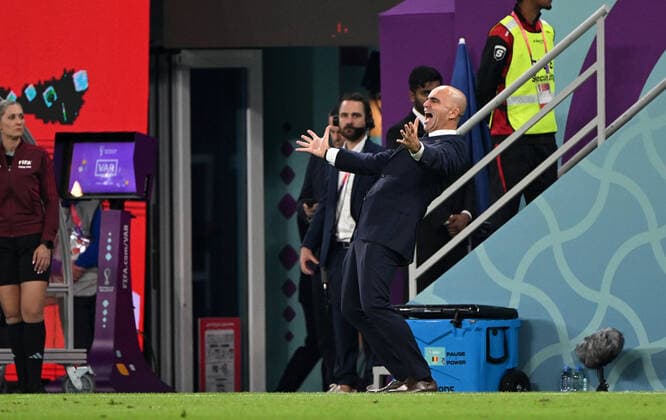 Fussball, Herren, Saison 2022 23, WM in Katar, Gruppe F (1. Spieltag), Belgien - Kanada im Ahmed bin Ali Stadium in Ar-Rayyan, Trainer Roberto Martinez (Belgien), 23.11. 2022, Copyright: xMatthiasxKochx