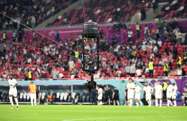 Fussball, Herren, Saison 2022 23, WM in Katar, Gruppe F (1. Spieltag), Belgien - Kanada im Ahmed bin Ali Stadium in Ar-Rayyan, Spider-Cam, 23.11. 2022, Copyright: xMatthiasxKochx