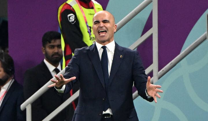 Fussball, Herren, Saison 2022 23, WM in Katar, Gruppe F (1. Spieltag), Belgien - Kanada im Ahmed bin Ali Stadium in Ar-Rayyan, Trainer Roberto Martinez (Belgien), 23.11. 2022, Copyright: xMatthiasxKochx