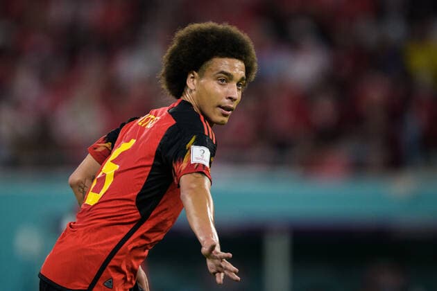 221123 Axel Witsel of Belgium during the FIFA World Cup, WM, Weltmeisterschaft, Fussball 2022 football match between Belgium and Canada on November 23, 2022 in Doha. Photo: Joel Marklund BILDBYRAN kod JM JM0385 bbeng fotboll football soccer fotball vm fotbolls-vm fotball-vm fotbolls-vm 2022 fifa world cup 2022 belgien belgium kanada canada Copyright: JOELxMARKLUND BB221123JM217