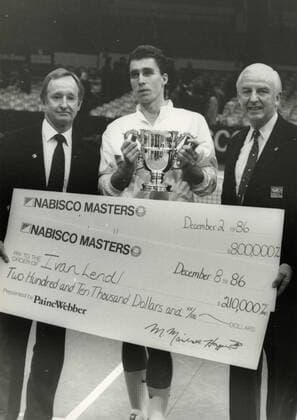 Czech-American tennis player Ivan Lendl, 1980s 