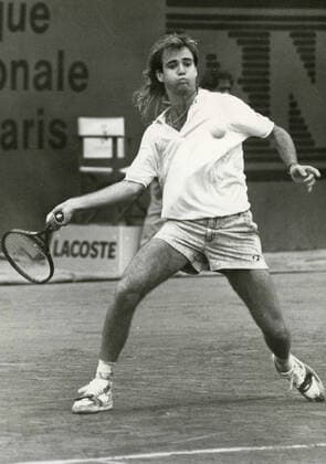 American tennis player Andre Agassi, 1980s 