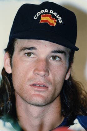 Spanish tennis player Carlos Moya, 1997 
