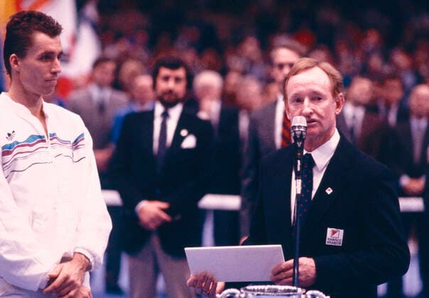 Australian tennis player Rod Laver and Ivan Lendt, 1990s 