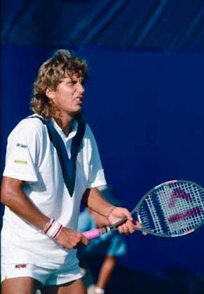 Swedish tennis player Peter Lundgren, Muratti Time Indoor, Milan Italy 1991 
