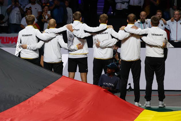 Eroeffnungsfeier Team Germany vs Team Canada, Davis Cup Finals 2022, Palacio de Deportes JosÃ Copyright: xJuergenxHasenkopfx