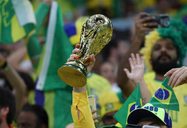 Football - 2022 FIFA World Cup, WM, Weltmeisterschaft, Fussball Qatar - Group G - Round One - Brazil vs Serbia - Lusail Iconic Stadium - Thursday 24th November 2022 Brazil fans are seen before the game 