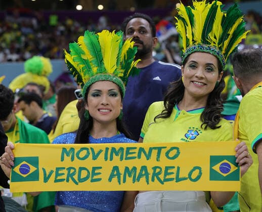 Brazil v Serbia 2022 FIFA World Cup, WM, Weltmeisterschaft, Fussball Brazil fans during the 2022 FIFA World Cup Group G match at Lusail Stadium, Lusail Content Not Available For UK Newspapers Copyright: xPaulxChestertonx FIL-17642-0022 UK Newspapers OUT