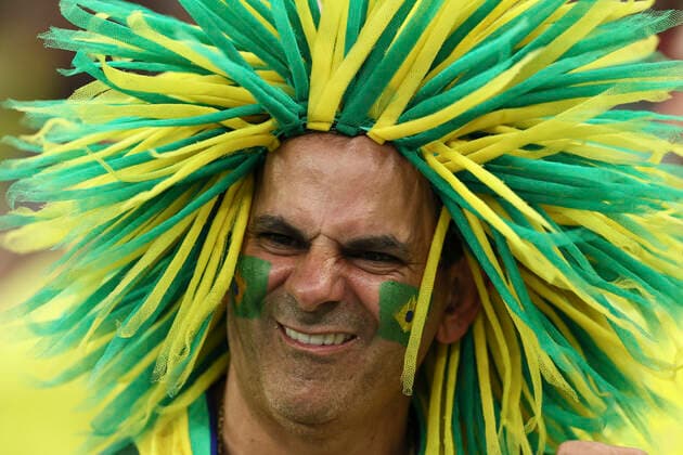 (221124) -- LUSAIL, Nov. 24, 2022 -- A fan is seen before the Group G match between Brazil and Serbia at the 2022 FIFA World Cup, WM, Weltmeisterschaft, Fussball at Lusail Stadium in Lusail, Qatar, Nov. 24, 2022. ) (SP)QATAR-LUSAIL-FOOTBALL-2022 WORLD CUP-GROUP G-BRA VS SRB LanxHongguang 