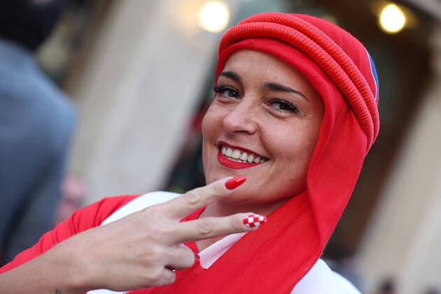 Football fans of Croatia in Doha Football fans of Croatia can be seen along the Souq Waqif market in Doha, Qatar on November 24, 2022. GoranxStanzl PIXSELL