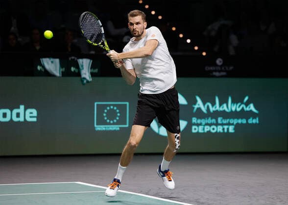 Oscar Otte (GER), Davis Cup Finals 2022, Palacio de Deportes JosÃ Copyright: xJuergenxHasenkopfx