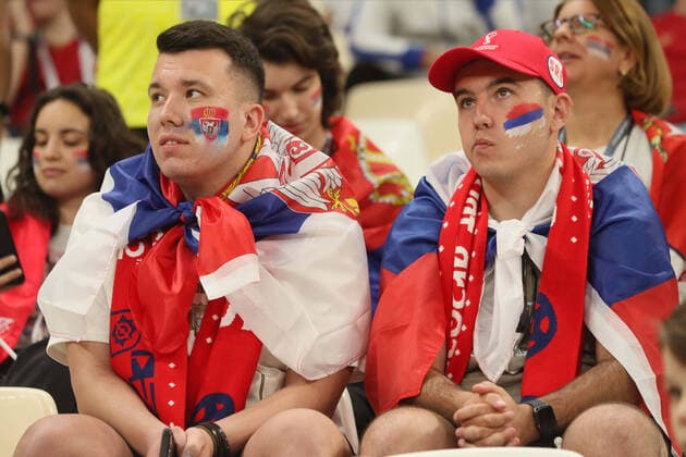 SERBIA vs BRAZIL Supporters football Serbia vs Brazil FIFA World Cup, WM, Weltmeisterschaft, Fussball 2022 stadium Lusail, Doha,Qatar 20.11.2022 Foto: FOOTBALL, SERBIA, BRAZIL, WORLD CUP, QATAR 2022 Doha Lusail stadium Qatar Copyright: xMarkoxMetlas xMNxPressx