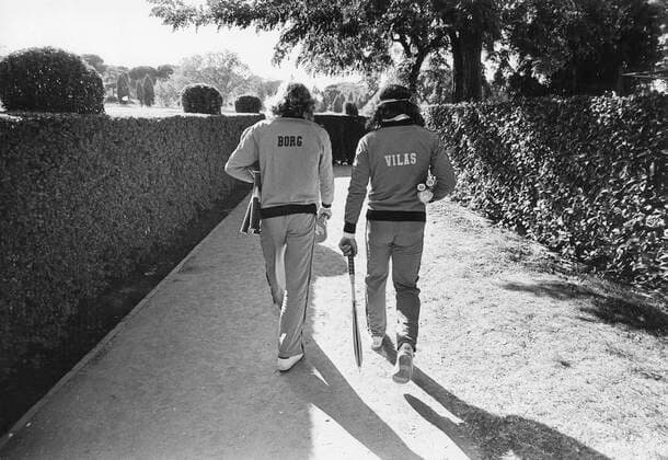 MADRID 1974 Bjorn Borg together with his friend and opponent, Guillermo Vilas from Argentine. Foto Jacob Forsell XP SCANPIX Kod 14 MADRID SPAIN x14x
