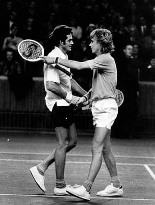 Stockholm Open 1973. Tom Gorman, USA won the final against Bjorn Borg. STOCKHOLM SVERIGE Tennis x14x *** Stockholm Open 1973 Tom Gorman, USA won the final against Bjorn Borg STOCKHOLM SWEDEN Tennis x14x  Copyright: xJacobxForsellx BJORN BORG