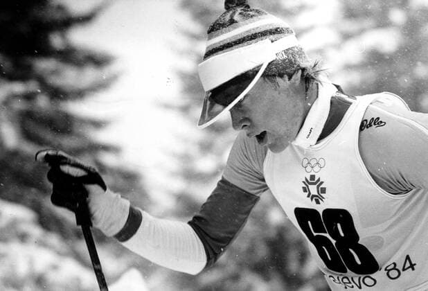 ARKIV -1984 Sarajevo OS Gunde Svan i aktion pa tremilen i OS i Sarajevo 1984. SARAJEVO JUG PB-KOD: 12 x12x *** ARCHIVE 1984 Sarajevo Olympics Gunde Svan in action at the triathlon in the 1984 Sarajevo Olympics SARAJEVO JUG PB KOD 12 x12x  Copyright: xJanxDüsing Expressen TTx OS SARAJEVO 1984 30 KM HERRAR