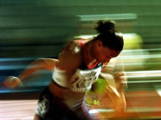 Friidrotts-VM 1999. Marion Jones springer 100meter Friidrott x599x *** 1999 World Championships in Athletics Marion Jones runs 100m Athletics x599x  Copyright: xJonasxLindkvistx