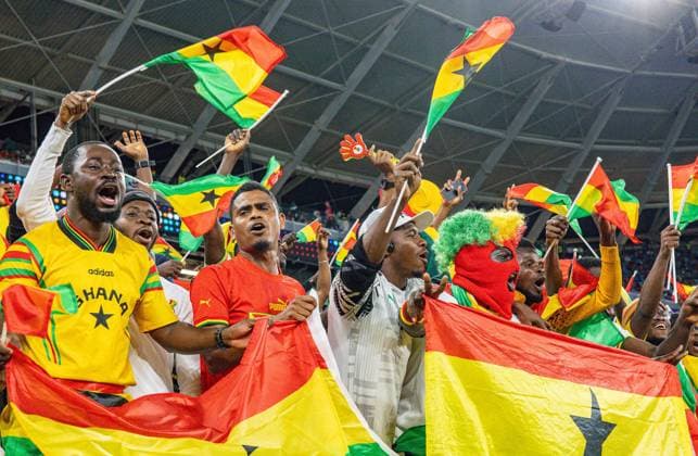 Portugal v Ghana 2022 FIFA World Cup, WM, Weltmeisterschaft, Fussball 24 11 2022. Match 15 Ghana fans during the 2022 Fifa World Cup match between Portugal and Ghana at Stadium 974, Doha, Qatar on 24 November 2022. Editorial use only , Copyright: xNigelxKeenex PSI-16407-0083