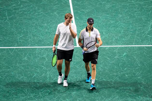 Kevin Krawietz and Tim Puetz of Deutschland ESP, Deutschland vs. Kanada, Tennis Davis Cup, Viertelfinale, 24.11.2022 ESP, Deutschland vs. Kanada, Tennis Davis Cup, Viertelfinale, 24.11.2022 Malaga Copyright: xEibner-Pressefoto OmarxArnaux EP_EER
