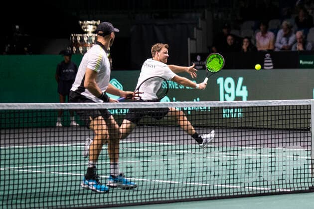 Kevin Krawietz and Tim Puetz of Deutschland ESP, Deutschland vs. Kanada, Tennis Davis Cup, Viertelfinale, 24.11.2022 ESP, Deutschland vs. Kanada, Tennis Davis Cup, Viertelfinale, 24.11.2022 Malaga Copyright: xEibner-Pressefoto OmarxArnaux EP_EER