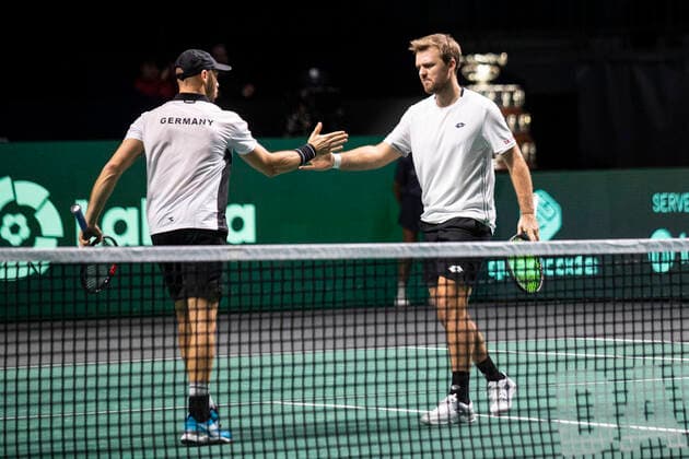 Kevin Krawietz and Tim Puetz of Deutschland ESP, Deutschland vs. Kanada, Tennis Davis Cup, Viertelfinale, 24.11.2022 ESP, Deutschland vs. Kanada, Tennis Davis Cup, Viertelfinale, 24.11.2022 Malaga Copyright: xEibner-Pressefoto OmarxArnaux EP_EER