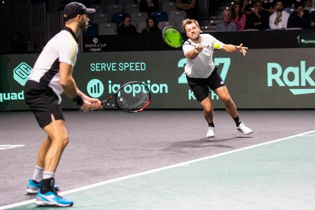 Kevin Krawietz and Tim Puetz of Deutschland ESP, Deutschland vs. Kanada, Tennis Davis Cup, Viertelfinale, 24.11.2022 ESP, Deutschland vs. Kanada, Tennis Davis Cup, Viertelfinale, 24.11.2022 Malaga Copyright: xEibner-Pressefoto OmarxArnaux EP_EER