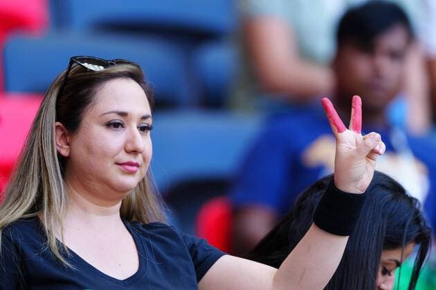 Mandatory Credit: Photo by Javier Garcia Shutterstock (13634738g) Female Iranian fans show their support for protests in Iran Wales v Iran, FIFA World Cup, WM, Weltmeisterschaft, Fussball 2022, Group B, Football, Ahmad Bin Ali Stadium, Ar-Rayyan, Qatar - 25 Nov 2022 Editorial Use Only Wales v Iran, FIFA World Cup 2022, Group B, Football, Ahmad Bin Ali Stadium, Ar-Rayyan, Qatar - 25 Nov 2022 Editorial Use Only  Copyright: xJavierxGarcia Shutterstockx 13634738g