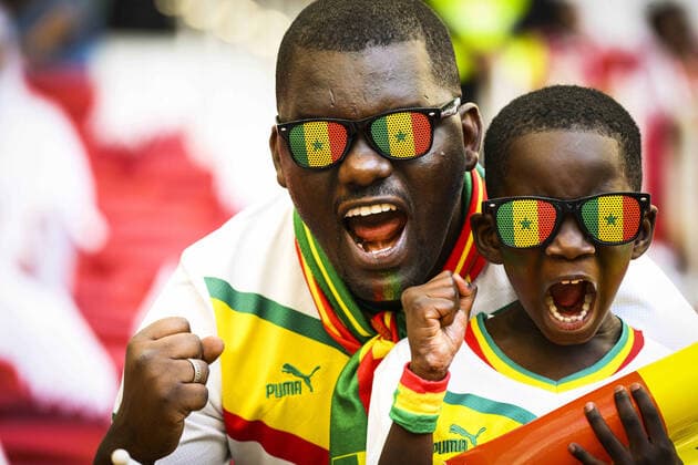 Supporters du Senegal - Ambiance FOOTBALL : Qatar vs Senegal - Groupe A - coupe du Monde Qatar 2022 - 25 11 2022 JBAutissier Panoramic 