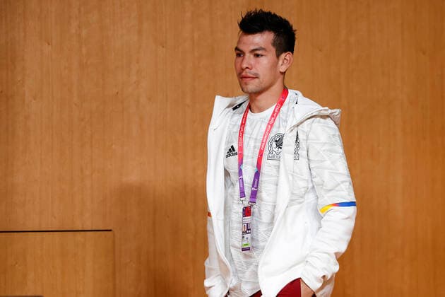 Mexico s midfielder Hirving Lozano addresses a press conference, PK, Pressekonferenz of his national team, Nationalteam at the Press Center in Doha, Qatar, 25 November 2022. Mexico is to face Argentina on 26 November in their group C s second match within FIFA World Cup, WM, Weltmeisterschaft, Fussball 2022. Mexico s press conference !ACHTUNG: NUR REDAKTIONELLE NUTZUNG!  Copyright: xJOSExMENDEZx EVE928 20221125-22909d0eaec7150bd04214bc2067308a714c0772